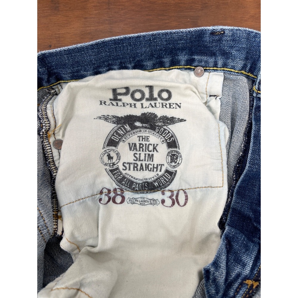 Polo Ralph Lauren Mens 38x 30 Varick Slim Staight Jeans Nice Casual - Picture 1 of 9
